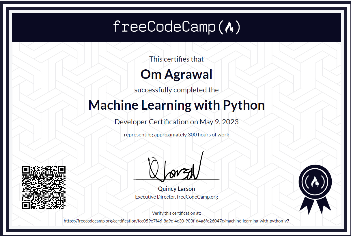 “Machine Learning with Python” on freeCodeCamp